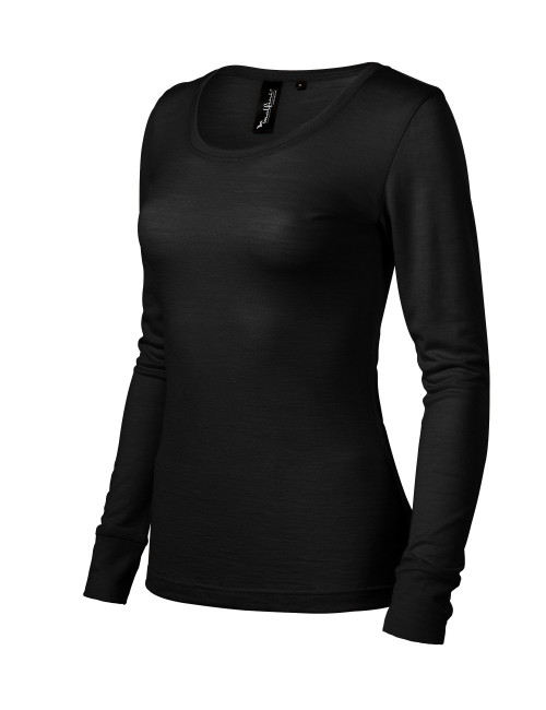 Merino Rise LS 160 schwarzes Malfini Premium-Damen-T-Shirt