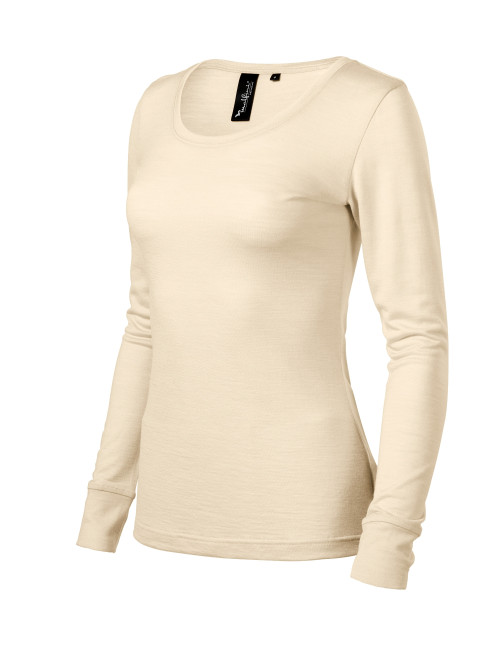 Merino Rise Damen-T-Shirt LS 160 Mandel Malfini Premium