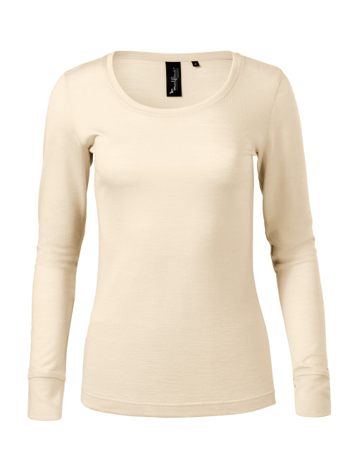 Merino Rise Damen-T-Shirt LS 160 Mandel Malfini Premium