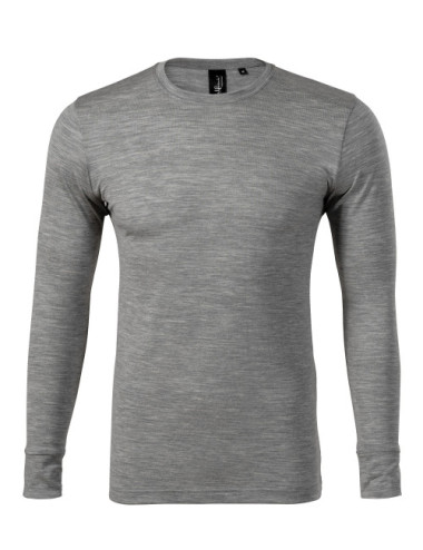 Merino Rise Herren-T-Shirt ls 159 dunkelgrau meliert Malfini Premium