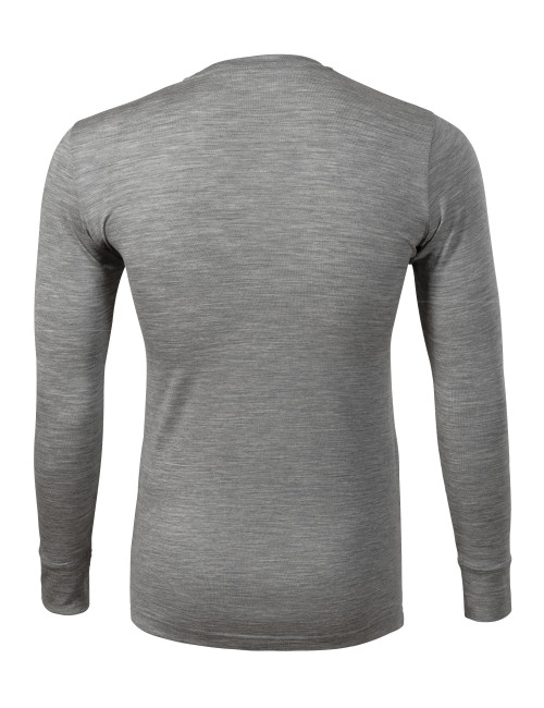 Merino Rise Herren-T-Shirt ls 159 dunkelgrau meliert Malfini Premium