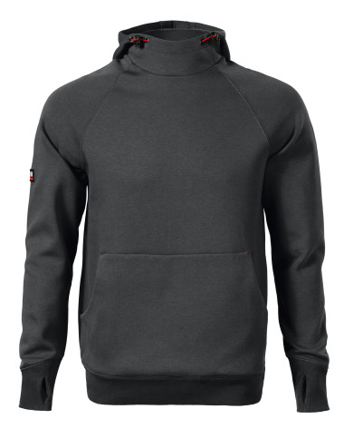 Herren Vertex Kapuzenpullover W43 Ebenholzgrau Malfini Rimeck