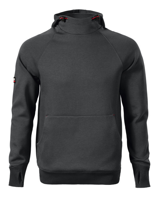 Herren Vertex Kapuzenpullover W43 Ebenholzgrau Malfini Rimeck