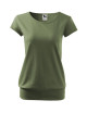 City 120 khakifarbenes Malfini-Damen-T-Shirt