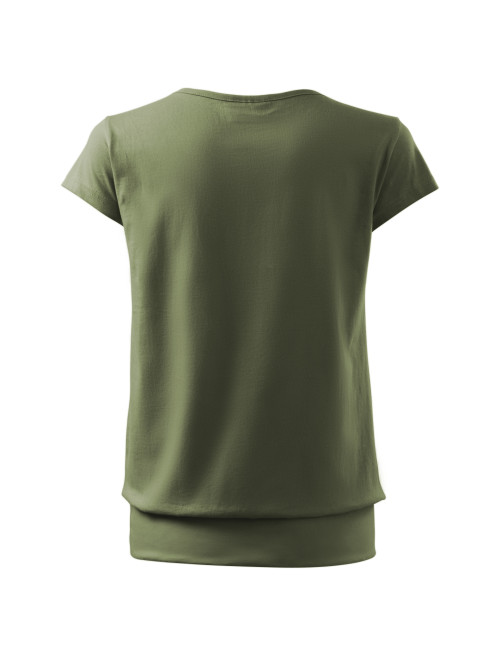 City 120 khakifarbenes Malfini-Damen-T-Shirt