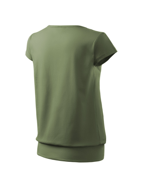City 120 khakifarbenes Malfini-Damen-T-Shirt