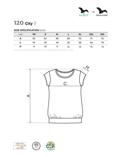 City 120 fuchsiarotes Malfini-Damen-T-Shirt