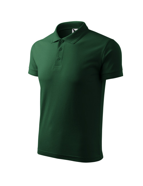 Pique Polo 203 dunkelgrünes Malfini Herren-Poloshirt