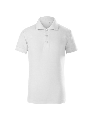 Pique Polo Free F22 Kinderpoloshirt, weiß, Malfini