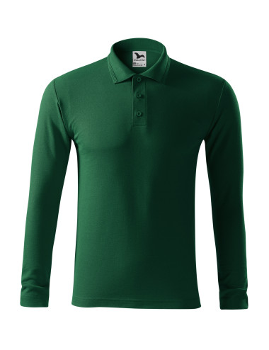 Herren-Poloshirt Pique Polo LS 221 dunkelgrün Malfini