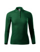 Pique polo ls 231 dark green Malfini women`s polo shirt