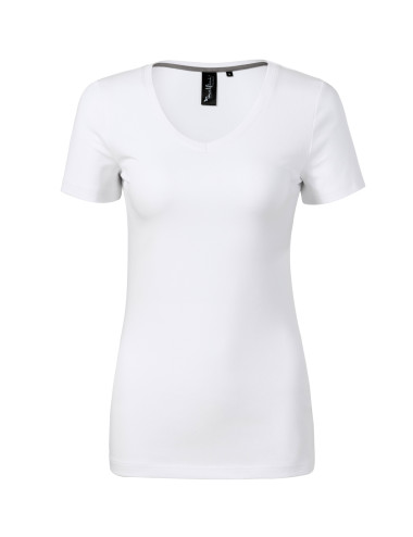 Damen Action T-Shirt mit V-Ausschnitt 701 weiß Malfini Premium