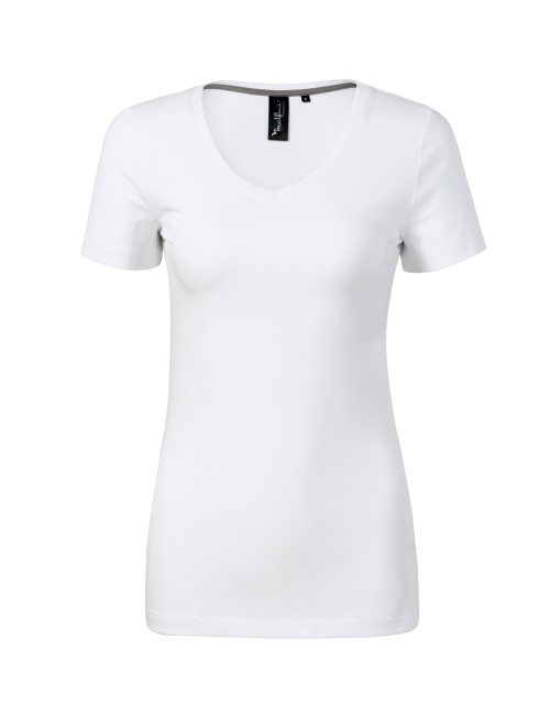 Damen Action T-Shirt mit V-Ausschnitt 701 weiß Malfini Premium