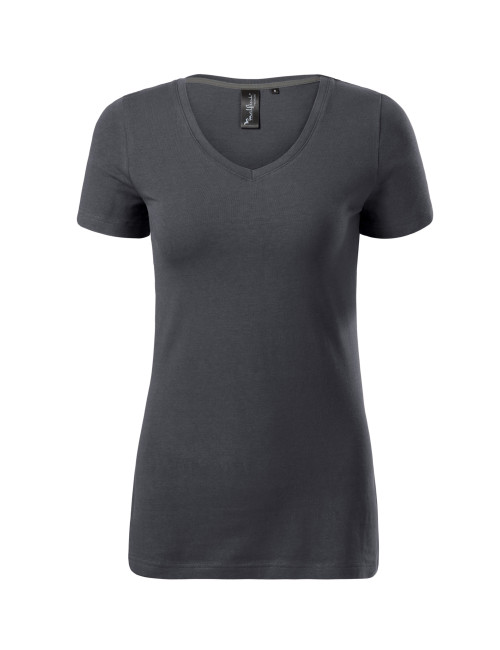 Koszulka damska Action v-neck 701 light anthracite Malfini premium
