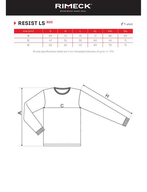 Unisex-T-Shirt Resist ls R05 marineblau (Markenetikett) Malfini Rimeck