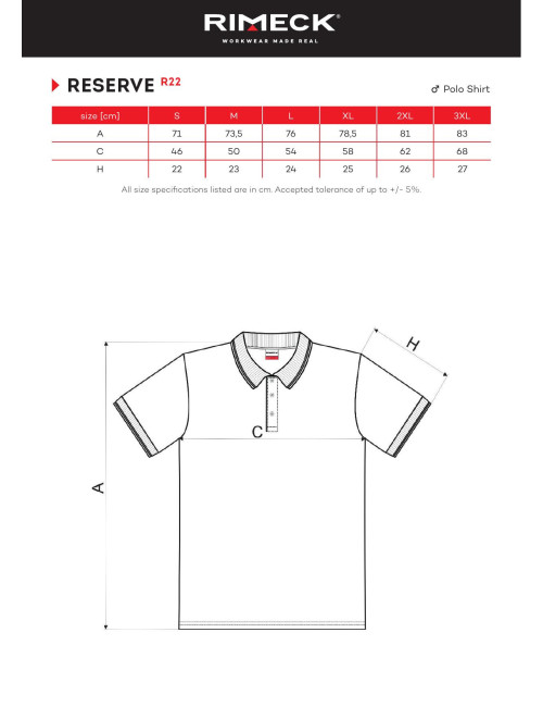 Koszulka polo męska Reserve R22 ciemnoszary melanż (brand label) Malfini Rimeck