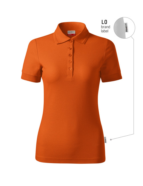 Koszulka polo damska Reserve R23 pomarańczowy (brand label) Malfini Rimeck