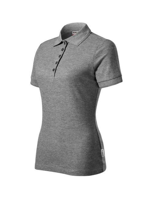 Women`s polo shirt Reserve R23, dark gray melange (brand label) Malfini Rimeck