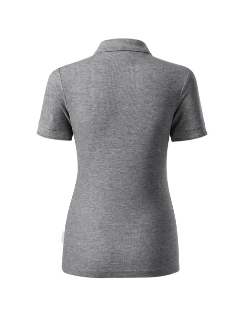 Women`s polo shirt Reserve R23, dark gray melange (brand label) Malfini Rimeck