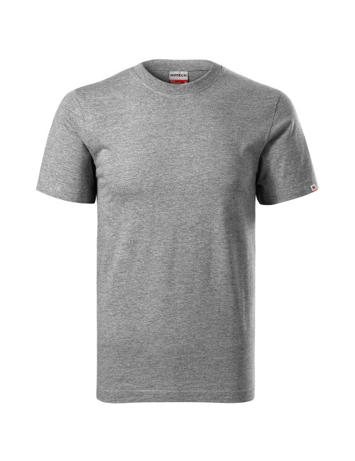 Recall R07 Unisex-T-Shirt, dunkelgrau meliert (Markenetikett) Malfini Rimeck