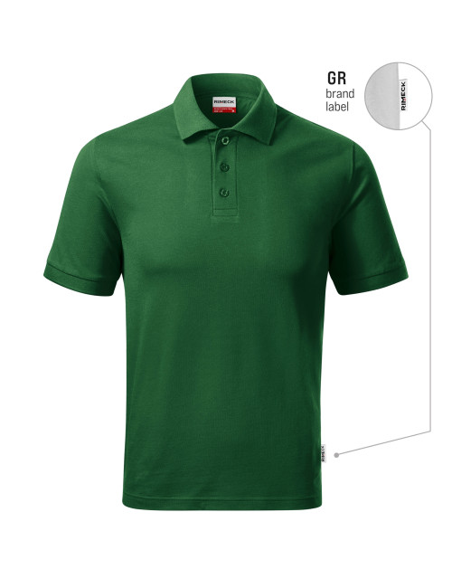 Koszulka polo męska Resist heavy polo R20 zieleń butelkowa 06 (brand label) Malfini Rimeck