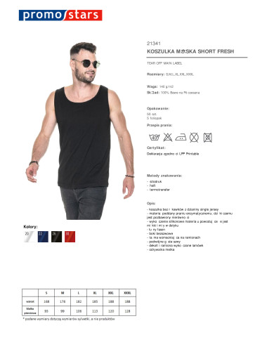 Kurzes, frisches T-Shirt für Herren in Schwarz von Promostars