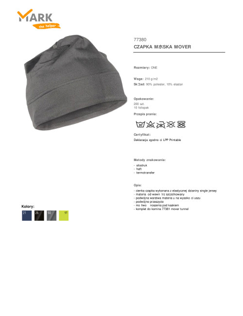 Men`s gray mover cap Promostars