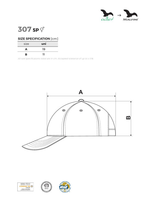 Czapka unisex 5p 307 zieleń butelkowa Malfini