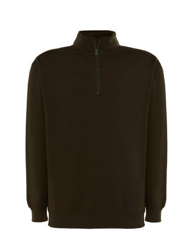 JHK Bluza Dresowa Męska SWRA ZIP HALF ZIP KH - Khaki