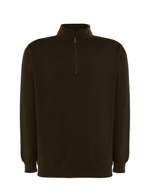 JHK Bluza Dresowa Męska SWRA ZIP HALF ZIP KH - Khaki