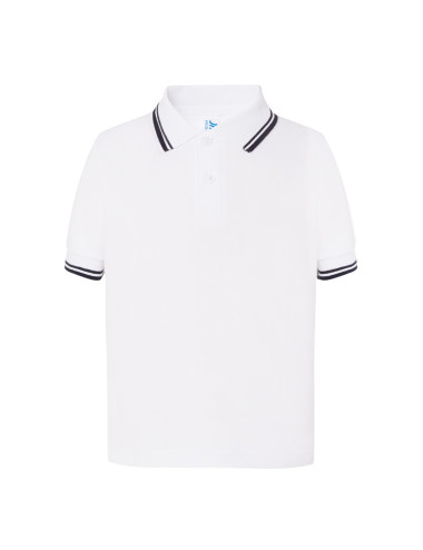 JHK Polo Shirts Children PKID 210 WH/NY - White/Navy