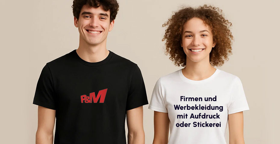 Firmen und Werbekleidung mit Aufdruck oder Stickerei